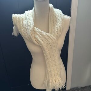 White crochet scarf